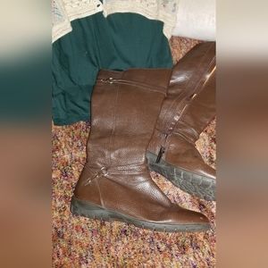 Sz 7 'Le Saunda 'Genuine Leather Brown Calf Length Casual Boot